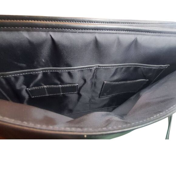 COACH Thompson 6455 Leather Briefcase,Shoulder Messenger Bag Black - Picture 6 of 16